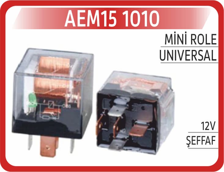 MİNİ ROLE 12V ŞEFFAF