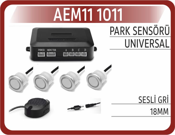 PARK SENSÖRÜ SESLİ GRİ 18MM