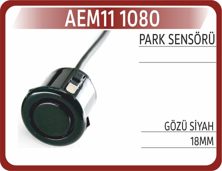 PARK SENSÖRÜ GÖZÜ SİYAH 18MM