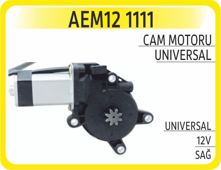 CAM MOTORU UNIVERSAL 12V SAĞ