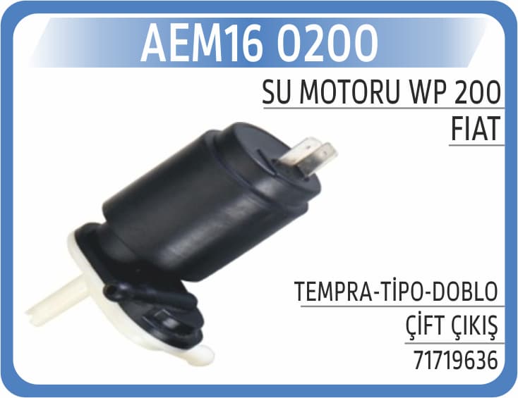 SU MOTORU WP 200 TEMPRA-TİPO-DOBLO ÇİFT ÇIKIŞ