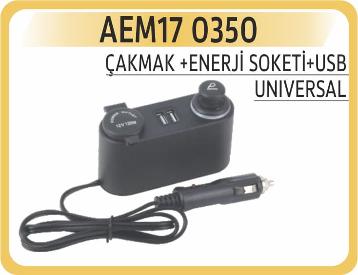 ÇAKMAK +ENERJİ SOKETİ+USB