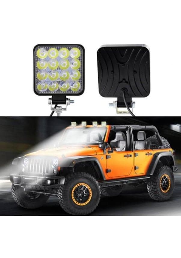 DEKRA  DK-115  ÇALIŞMA LAMBASI 16 LEDLİ KARE (İNCE)