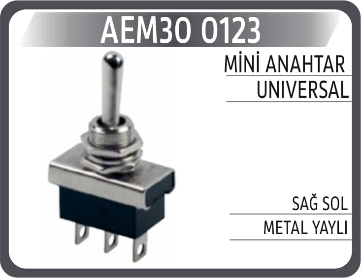 MİNİ ANAHTAR UNIVERSAL SAĞ SOL METAL YAYLI