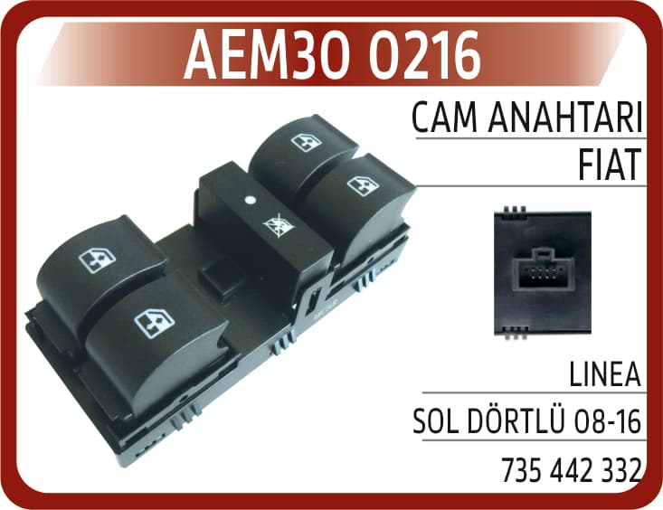 CAM ANAHTARI FIAT LINEA SOL DÖRTLÜ 08-16