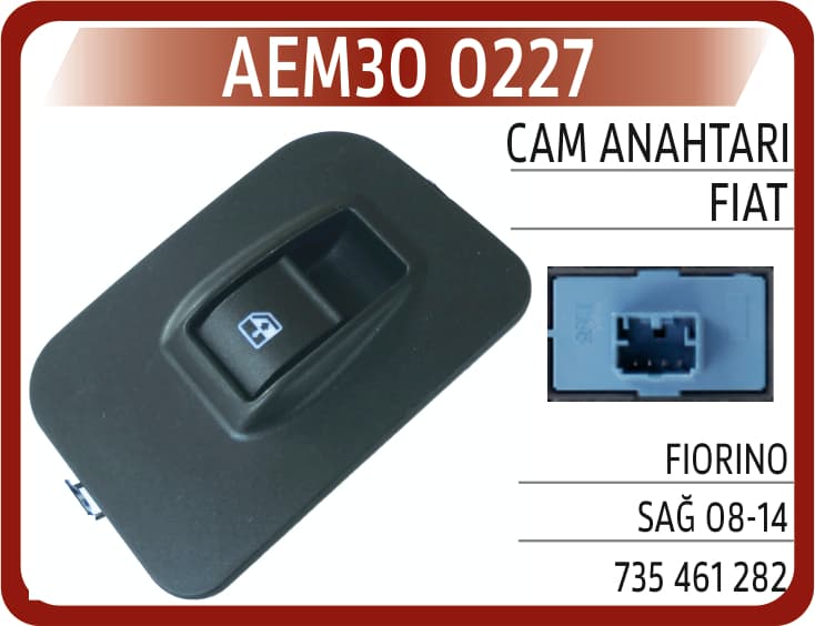 CAM ANAHTARI FIAT FIORINO SAĞ 08-14