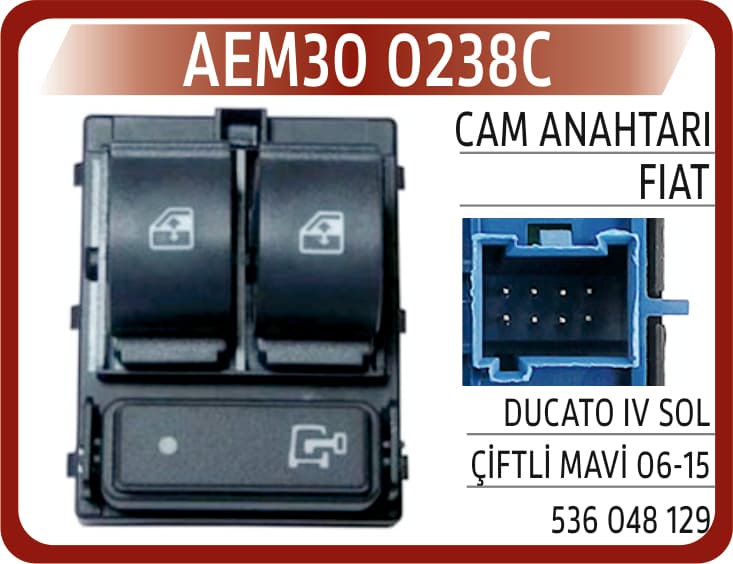 CAM ANAHTARI FIAT DUCATO IV SOL ÇİFTLİ MAVİ 06-15