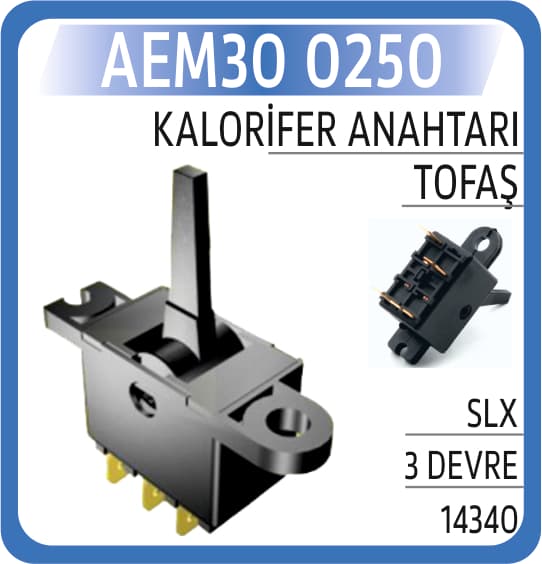 KALORİFER ANAHTARI TOFAŞ SLX 3 DEVRE