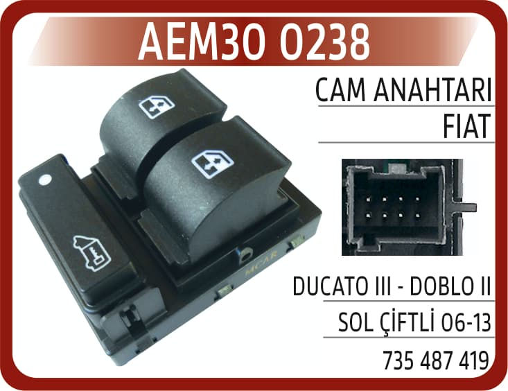 CAM ANAHTARI FIAT DUCATO III - DOBLO II SOL ÇİFTLİ