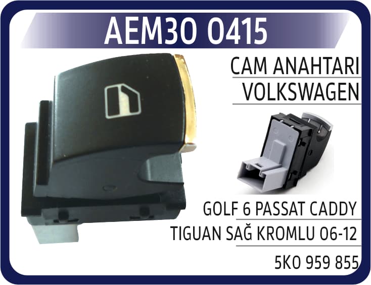 CAM ANAHTARI VW GOLF 6 PASSAT CADDY TIGUAN SAĞ KRO