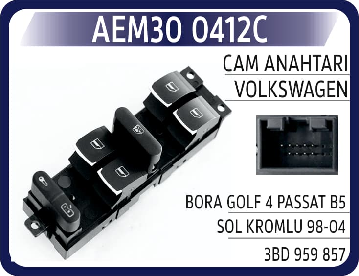 CAM ANAHTARI VW BORA GOLF 4 PASSAT B5 SOL KROMLU 9